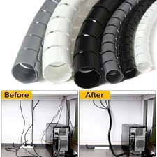 2M/1M Spiral Cable Protector Wire Organizer Flexible Cord Management Sleeve  picture