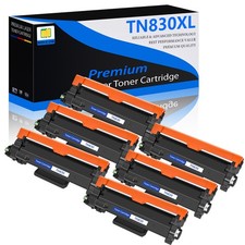 6PK TN830 TN830XL Black Toner Cartridge for HL-L2460DW DCP-L2640DW MFC-L2820DW picture