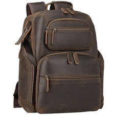 TIDING Men's Vintage Leather 15.6