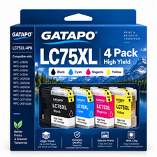 4PK LC75 XL Ink for Brother MFC-J430w MFC-J825DW MFC-J835W MFC-J625DWPrinter picture