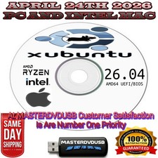 Xubuntu 26.04 DVD Bootable 64-Bit Installer PC-LAPTOP INTEL MAC Linux OS picture