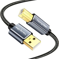 Printer Cable 12 Ft,Usb Printer Cable High Speed USB 2.0 a Male to Type B Male picture