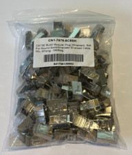 100 Pack of CAT5E Shielded RJ45 Connectors- OD Under 6.5mm 8 Pins picture