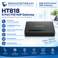 Grandstream HT818 8-Port FXS VoIP Gateway Gigabit SIP ATA Analog Telephone. picture