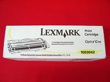 LEXMARK 10E0042 C710 GENUINE YELLOW TONER CARTRIDGE NEW picture