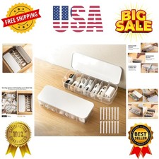 2 Pcs Cable Organizer Storage Box with 14 Wire Ties,Desktop Cable Management ... picture