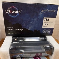 LOT OF 2-UNIWORK 78A Black Toner Cartridge 2 Pack NEW SEALED TOTAL 4 CARTRIDGES picture