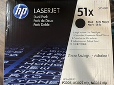 HP Laserjet 51X High Volume Dual (2pk) Black Print Cartridges Q7551XD picture