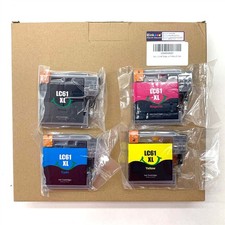EZInk Brother Printer Ink Cartridge LC61XL 8*Blck 4*Cyn/Yllw/Mgnta Sealed 20 pk picture