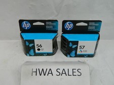 2 Gen HP 56 57 C6656AN C6657AN Black Tri-Color Ink Cartridges 2018-2020 SEALED picture