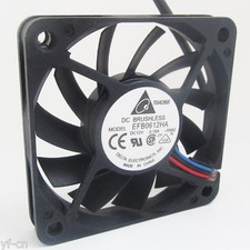 4pcs DELTA EFB0612HA 60x60x10mm 6010 DC12V 0.18A 3pin Connector DC Cooling fan picture