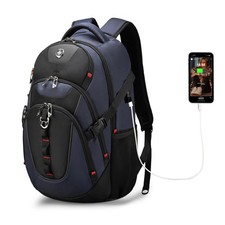 Stylish Laptop Backpack with USB Charging Port, Fits 15.6