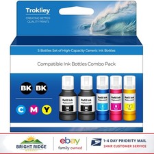 5 Pack Ink Refill Bottles for Multiple ET Printer Models, High Yield Colors picture