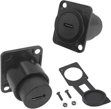 2PCS USB 3.1 Type C Panel Mount Coupler, D-Type Module USB C Pass through Co picture
