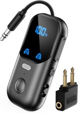 Bluetooth 5.4 Transmitter Receiver for up to 2 Pairs of Headphones (w/ Mic) picture