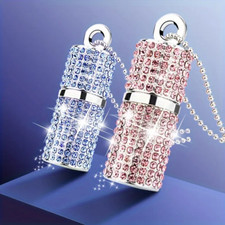 Kootion 16GB 32GB 64GB Diamond Crystal Flash Drive Metal Necklace Gift USB Stick picture