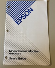 Vintage 1985 EPSON Monochrome Monitor MBM-2095-E Users Guide picture