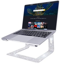 Leuhiove Bling Aluminum Laptop For 10 to 15.6 Inches Laptop, Silver picture