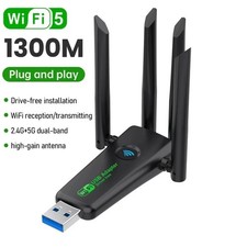 USB 3.0 Wireless WIFI Adapter 1300Mbps Long Range Dongle Dual Band Network lot picture