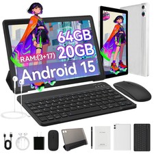 Tablet Wifi 20GB+64GB Android 15 OS 10.1inch Face ID Unlock 5000mAh Widevine L1 picture