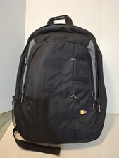 Case Logic Black Padded Pockets Adjustable Strap Laptop Backpack picture