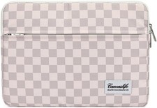 Neutral Checker Pattern Laptop Sleeve Case Cover for MacBook Pro 14 inch and HP, picture