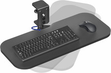VIVO Clamp-On 23 X 10 Inch Rotating Computer Keyboard and Mouse Tray, Extra Stur picture