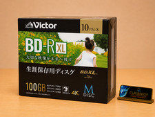 Victor M-DISC BD-R XL 100GB 10 Pack 2-4x Inkjet Printable VBR520YMDP10J1 New picture
