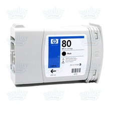 Genuine HP 80 Black 350ML Ink Cartridge DesignJet 1050 1055 picture
