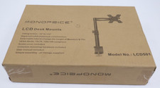 New Monoprice 2 Way Adjustable Tilting Desk Mount Bracket LCD501 Black picture
