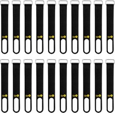 Wrap-It Storage Cinch-Straps, 5-in (20-Pack) Black - Hook and Loop Strap with Wr picture