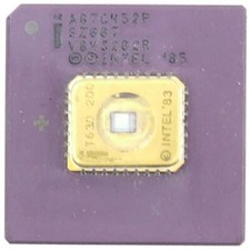Intel SZ687 A87C452P CPU Mcu Eprom Céramique Pga Rare Vintage Processeur Puce picture