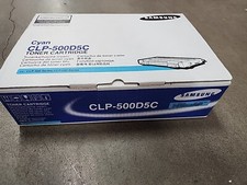 New Sealed Genuine Samsung CLP-500D5C Cyan Toner Cartridge CLP-500 CLP-550 OEM picture