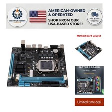 H61 Express Motherboard: Supports i3/i5/i7, M.2 NVMe, 6 USB Ports, 100Mbps LAN picture