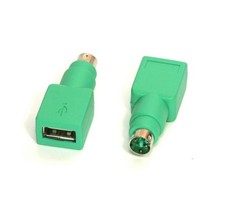 USB TYPE A Female to PS2 Mini DIN6 Male Mouse Adapter Green picture