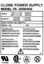 FORTRON SOURCE AT FS-200S40G 200 WATT CLONE POWER SUPPLY picture