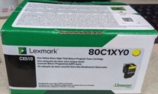 GENUINE SEALED LEXMARK 80C1XY0 Yellow TONER CX310 CX410 CX510 ( Same as 801XY ) picture