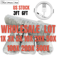 500X Wholesale Lot USB Charger Cable For Apple iPhone 7 8 XR 12 13 Charging Cord picture