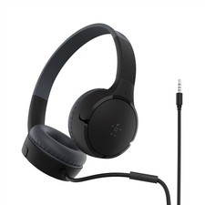 ✨ Belkin SoundForm Mini Kids Wired On-Ear Headphones Black - OPEN BOX UNUSED picture