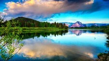 Landscape mountains hills grand teton national park Custom Gaming Mat Desk picture