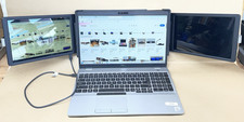 Xebec Tri-Screen 2 Portable Monitors XTS2-4-00068 No Cables - READ picture