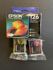 Genuine Epson 126 Color Ink Cartridges Cyan Magenta Yellow - NEW - Exp 2023 Lot picture
