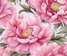 PINK PEONY FLOWER SUMMER FLORAL COMPUTER MOUSE PAD 9 x 7 picture