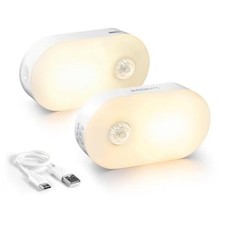 Warm White Rechargeable Battery Night Light with Motion Sensor - Portable A. picture