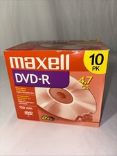 Maxell DVD-R 10 pk 4.7 gb 120 min 2X Discontinued Blank Recordable Disc picture