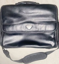 New Vanguard Black Leather Canvas Flap Laptop Shoulder Bag Organizer Briefcase picture