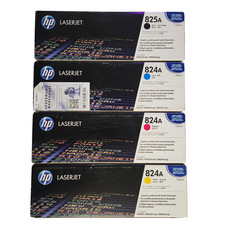 Genuine HP 824A 825A CMYK Toner Set CM6030 CM6040 OEM Factory Sealed 4 Pack picture