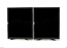🔥Dual Dell UltraSharp Professional Black 22-inch LCD Monitors W/cables grade A picture