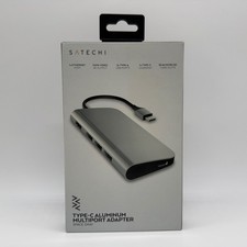 Satechi USB-C Aluminum Multiport Adapter 4K HDMI Ethernet Space Gray ST-TCMA2M picture