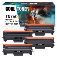 4PK TN760 Toner Cartridge for Brother TN730 MFC-L2710DW DCP-L2550DW HL-L2395DW picture